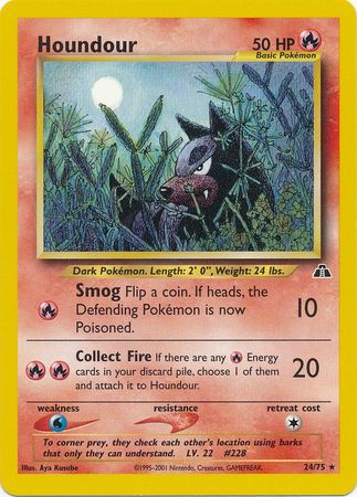 Houndour (24/75) [Neo Discovery Unlimited] | Jomio and Rueliete's Cards and Comics
