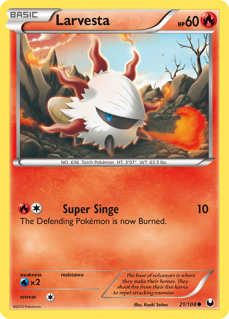 Larvesta (21/108) [Black & White: Dark Explorers] | Jomio and Rueliete's Cards and Comics