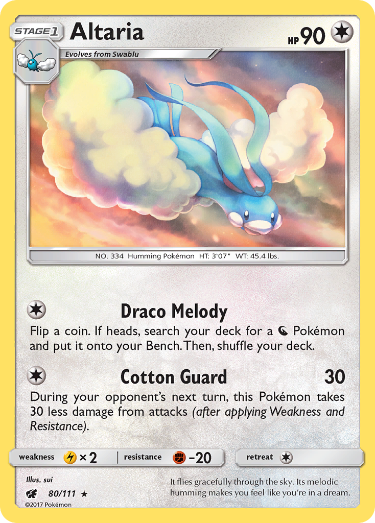Altaria (80/111) [Sun & Moon: Crimson Invasion] | Jomio and Rueliete's Cards and Comics