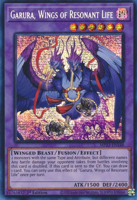 Garura, Wings of Resonant Life [MP23-EN148] Prismatic Secret Rare | Jomio and Rueliete's Cards and Comics