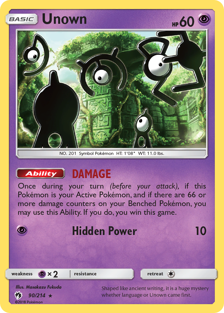 Unown (90/214) [Sun & Moon: Lost Thunder] | Jomio and Rueliete's Cards and Comics