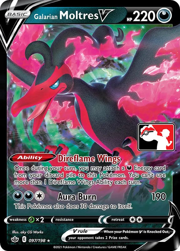 Galarian Moltres V (097/198) [Prize Pack Series One] | Jomio and Rueliete's Cards and Comics