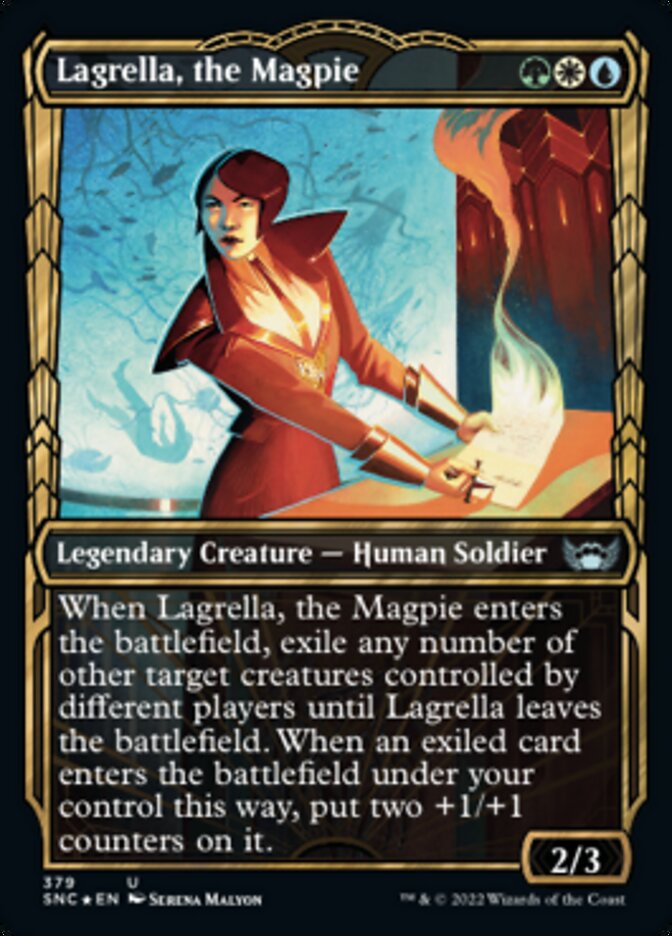 Lagrella, the Magpie (Showcase Golden Age Gilded Foil) [Streets of New Capenna] | Jomio and Rueliete's Cards and Comics