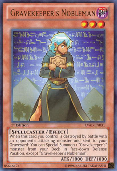 Gravekeeper's Nobleman [LVAL-EN031] Ultra Rare | Jomio and Rueliete's Cards and Comics