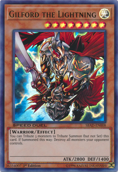 Gilford the Lightning [SBAD-EN008] Ultra Rare | Jomio and Rueliete's Cards and Comics