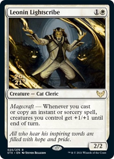 Leonin Lightscribe [Strixhaven: School of Mages Prerelease Promos] | Jomio and Rueliete's Cards and Comics
