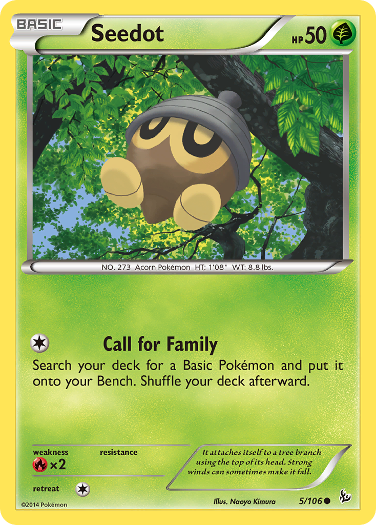 Seedot (5/106) [XY: Flashfire] | Jomio and Rueliete's Cards and Comics