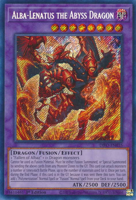 Alba-Lenatus the Abyss Dragon [DIFO-EN035] Secret Rare | Jomio and Rueliete's Cards and Comics