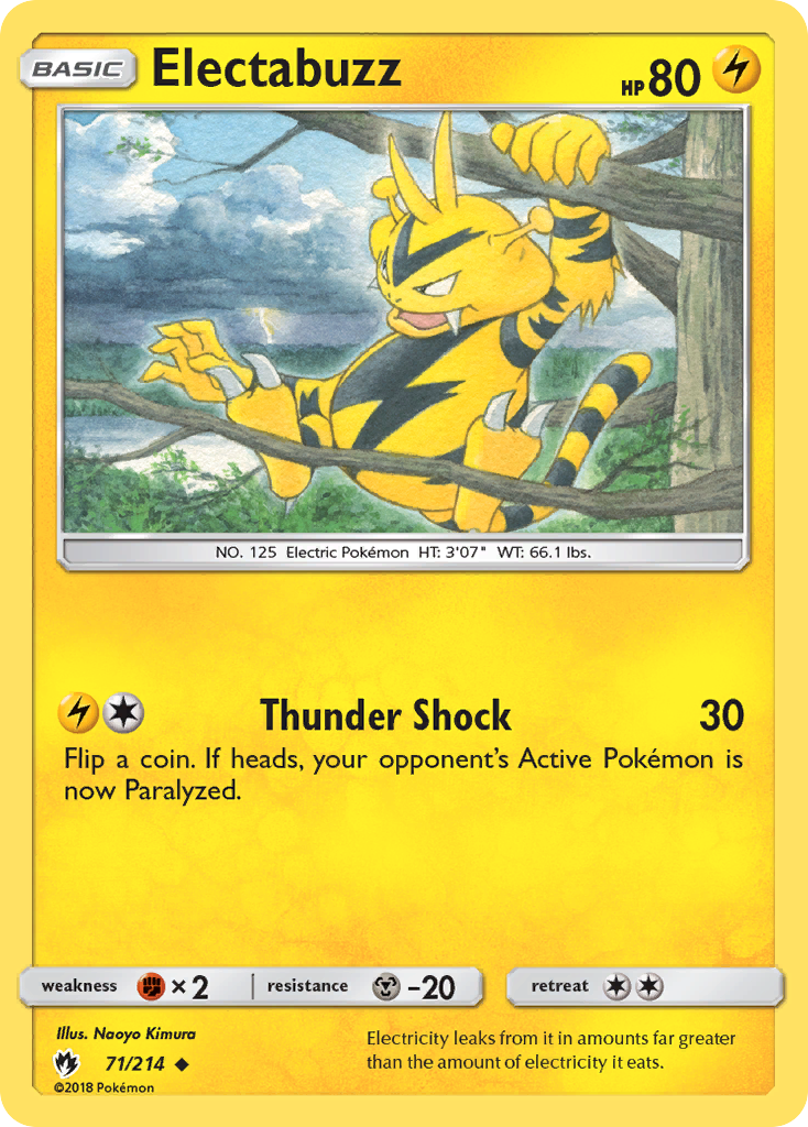 Electabuzz (71/214) [Sun & Moon: Lost Thunder] | Jomio and Rueliete's Cards and Comics