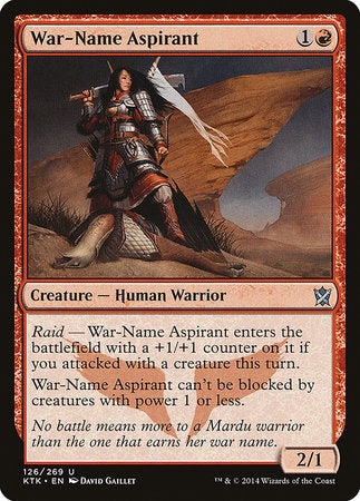 War-Name Aspirant [Khans of Tarkir] | Jomio and Rueliete's Cards and Comics