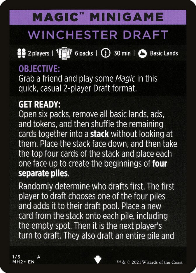 Winchester Draft (Magic Minigame) [Modern Horizons 2 Minigame] | Jomio and Rueliete's Cards and Comics