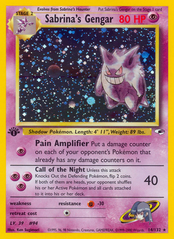 Sabrina's Gengar (14/132) [Gym Heroes 1st Edition] | Jomio and Rueliete's Cards and Comics