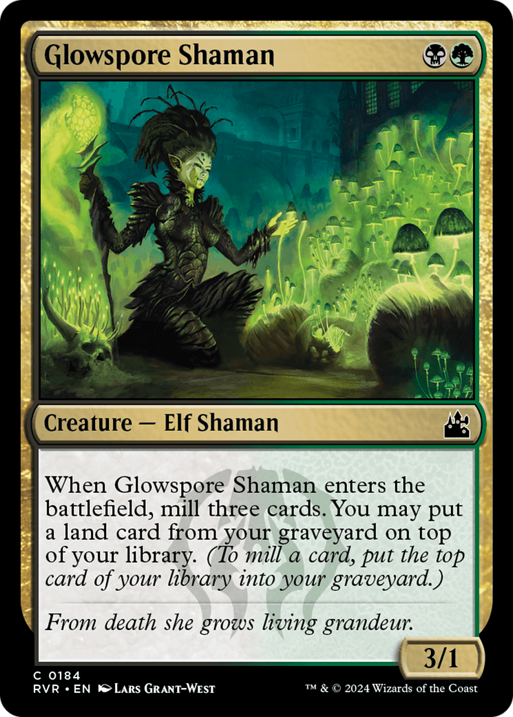 Glowspore Shaman [Ravnica Remastered] | Jomio and Rueliete's Cards and Comics