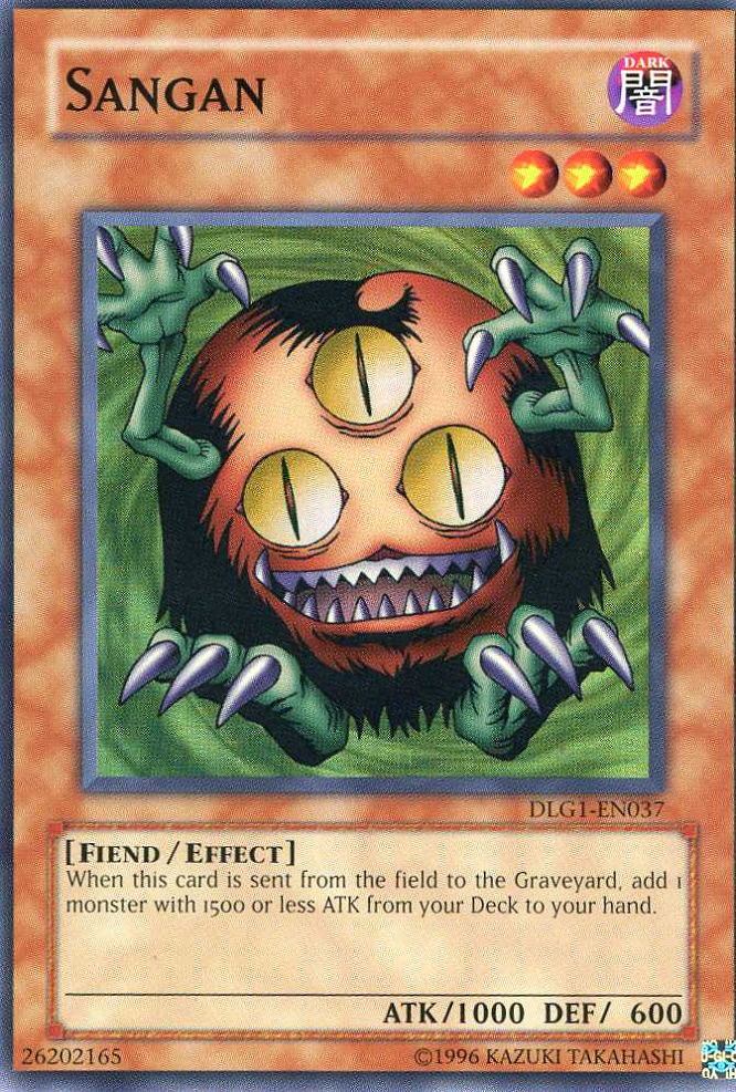 Sangan [DLG1-EN037] Super Rare | Jomio and Rueliete's Cards and Comics