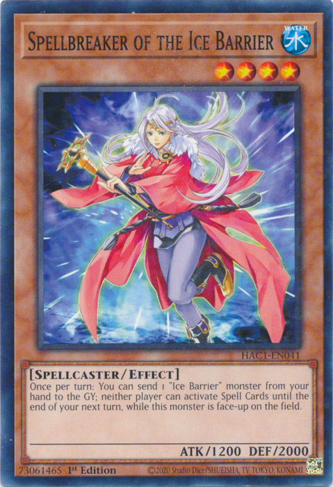 Spellbreaker of the Ice Barrier (Duel Terminal) [HAC1-EN041] Common | Jomio and Rueliete's Cards and Comics