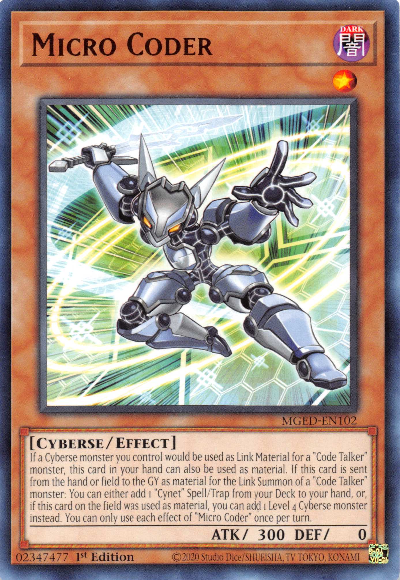 Micro Coder [MGED-EN102] Rare | Jomio and Rueliete's Cards and Comics