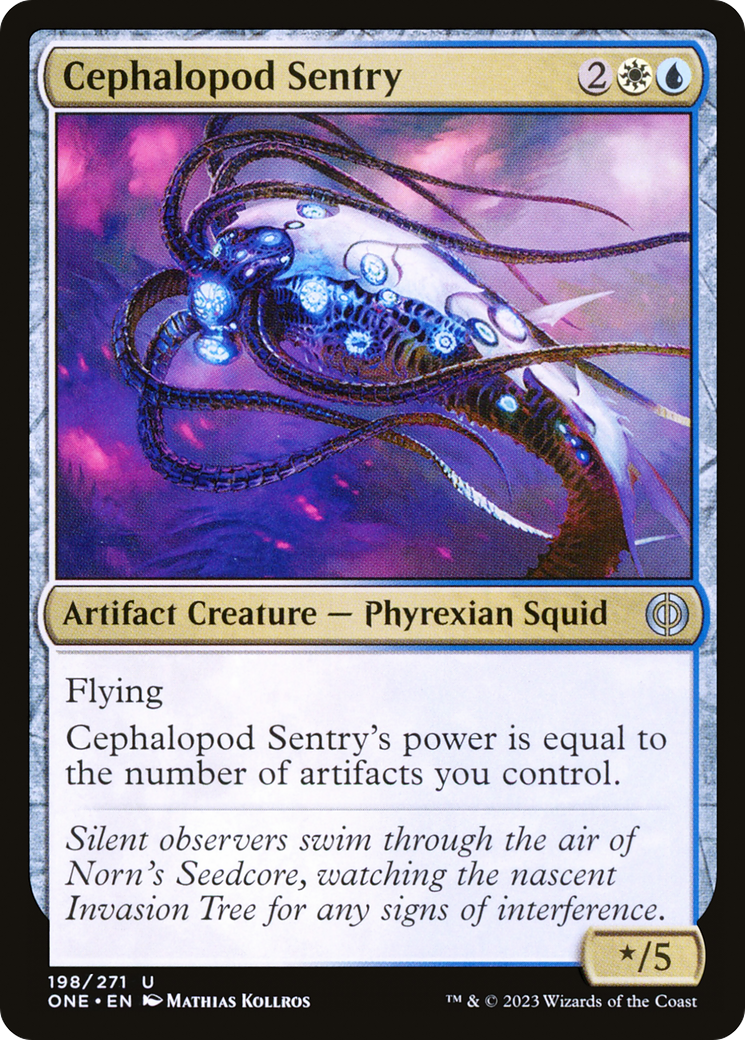 Cephalopod Sentry [Phyrexia: All Will Be One] | Jomio and Rueliete's Cards and Comics