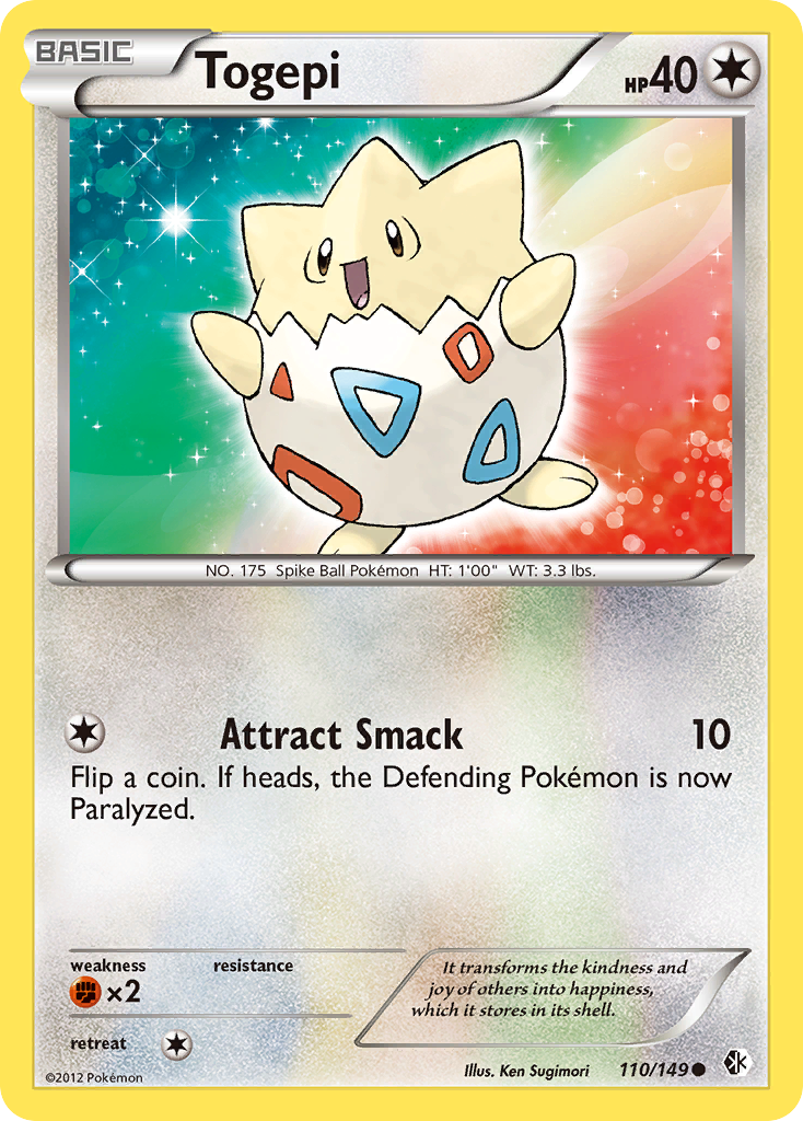 Togepi (110/149) [Black & White: Boundaries Crossed] | Jomio and Rueliete's Cards and Comics