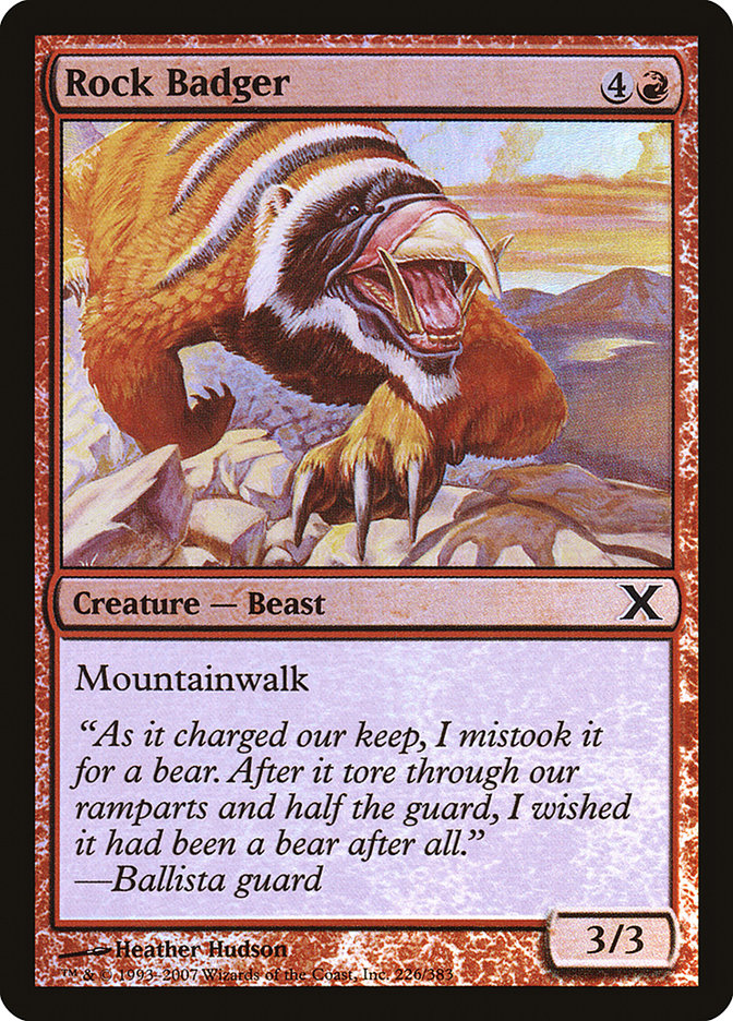 Rock Badger (Premium Foil) [Tenth Edition] | Jomio and Rueliete's Cards and Comics