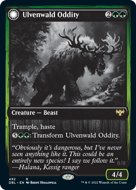 Ulvenwald Oddity // Ulvenwald Behemoth [Innistrad: Double Feature] | Jomio and Rueliete's Cards and Comics