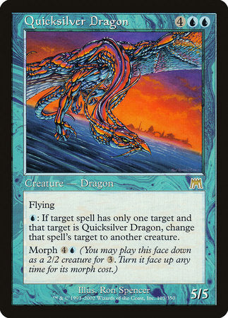 Quicksilver Dragon [Onslaught] | Jomio and Rueliete's Cards and Comics