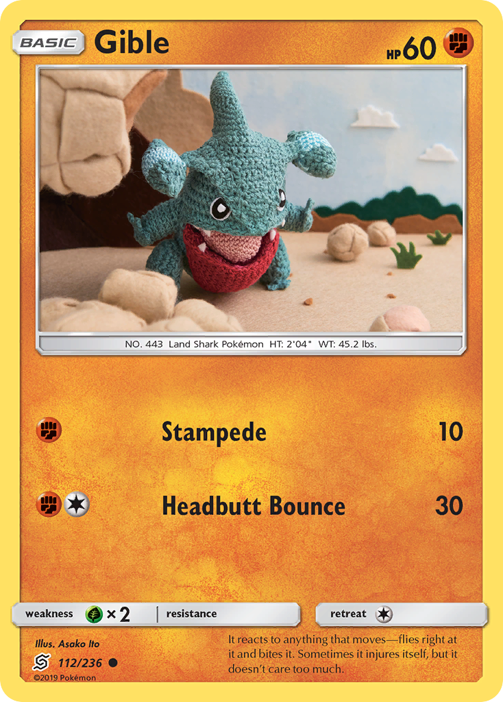 Gible (112/236) [Sun & Moon: Unified Minds] | Jomio and Rueliete's Cards and Comics