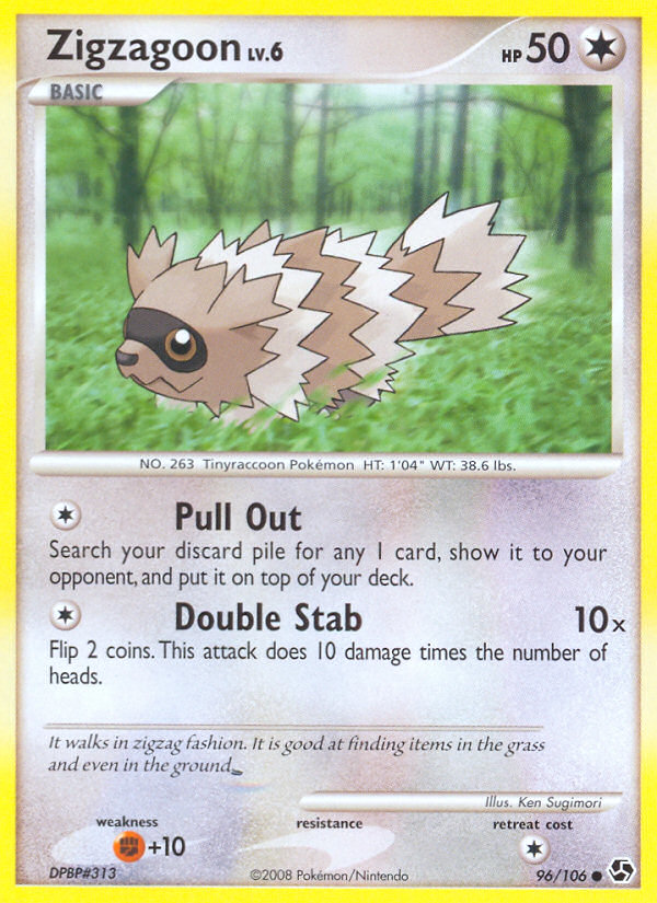Zigzagoon (96/106) [Diamond & Pearl: Great Encounters] | Jomio and Rueliete's Cards and Comics
