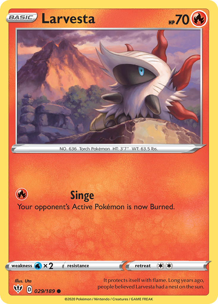 Larvesta (029/189) [Sword & Shield: Darkness Ablaze] | Jomio and Rueliete's Cards and Comics