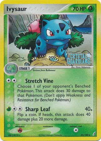 Ivysaur (35/100) (Stamped) [EX: Crystal Guardians] | Jomio and Rueliete's Cards and Comics