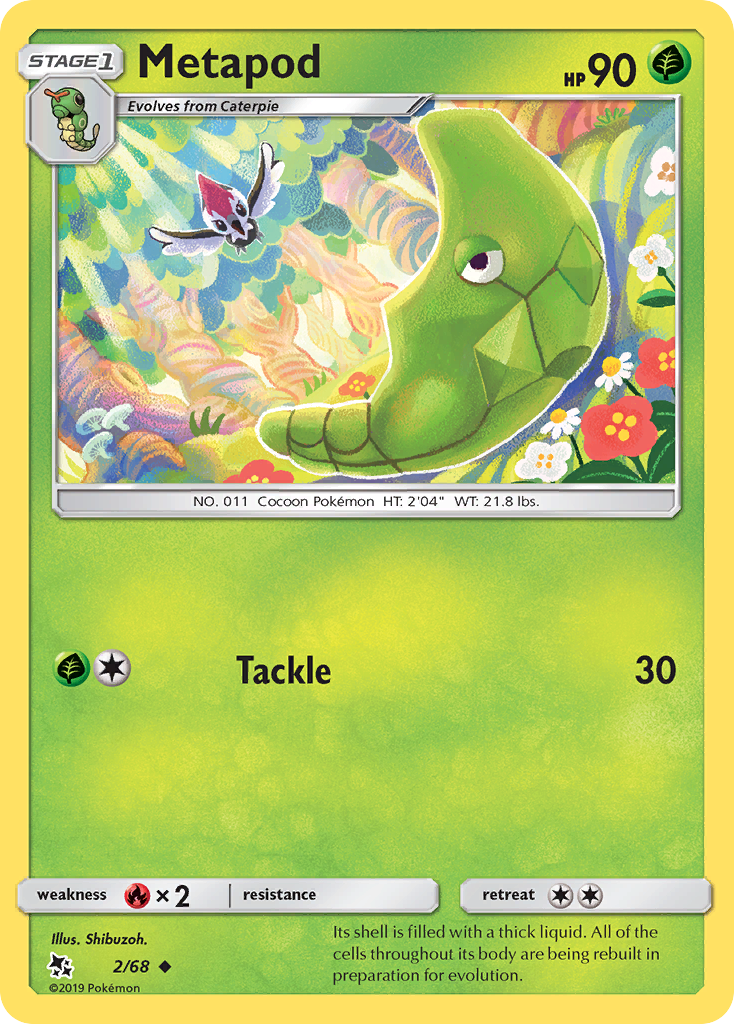 Metapod (2/68) [Sun & Moon: Hidden Fates] | Jomio and Rueliete's Cards and Comics