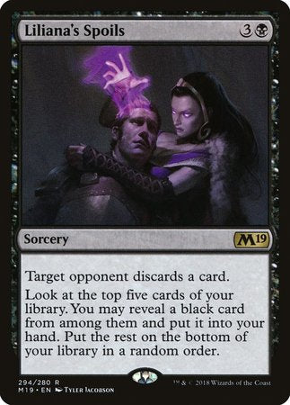 Liliana's Spoils [Core Set 2019] | Jomio and Rueliete's Cards and Comics