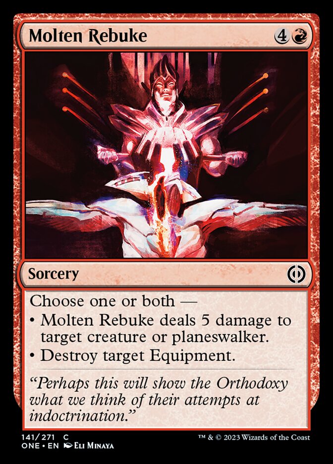 Molten Rebuke [Phyrexia: All Will Be One] | Jomio and Rueliete's Cards and Comics