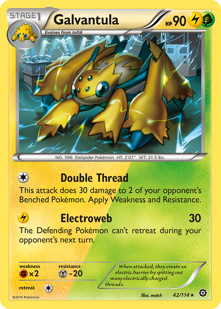 Galvantula (42/114) [XY: Steam Siege] | Jomio and Rueliete's Cards and Comics