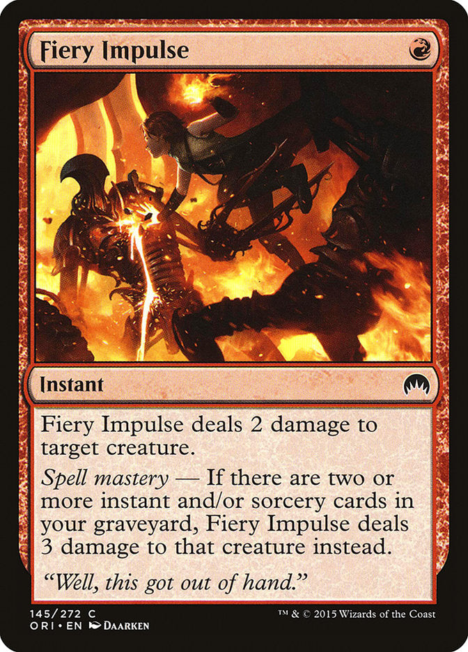 Fiery Impulse [Magic Origins] | Jomio and Rueliete's Cards and Comics