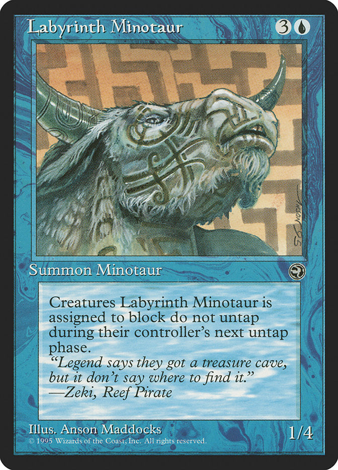 Labyrinth Minotaur (Zeki Flavor Text) [Homelands] | Jomio and Rueliete's Cards and Comics
