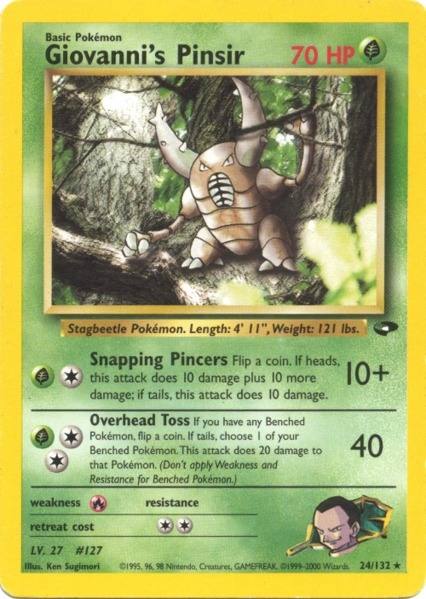 Giovanni's Pinsir (24/132) [Gym Challenge Unlimited] | Jomio and Rueliete's Cards and Comics