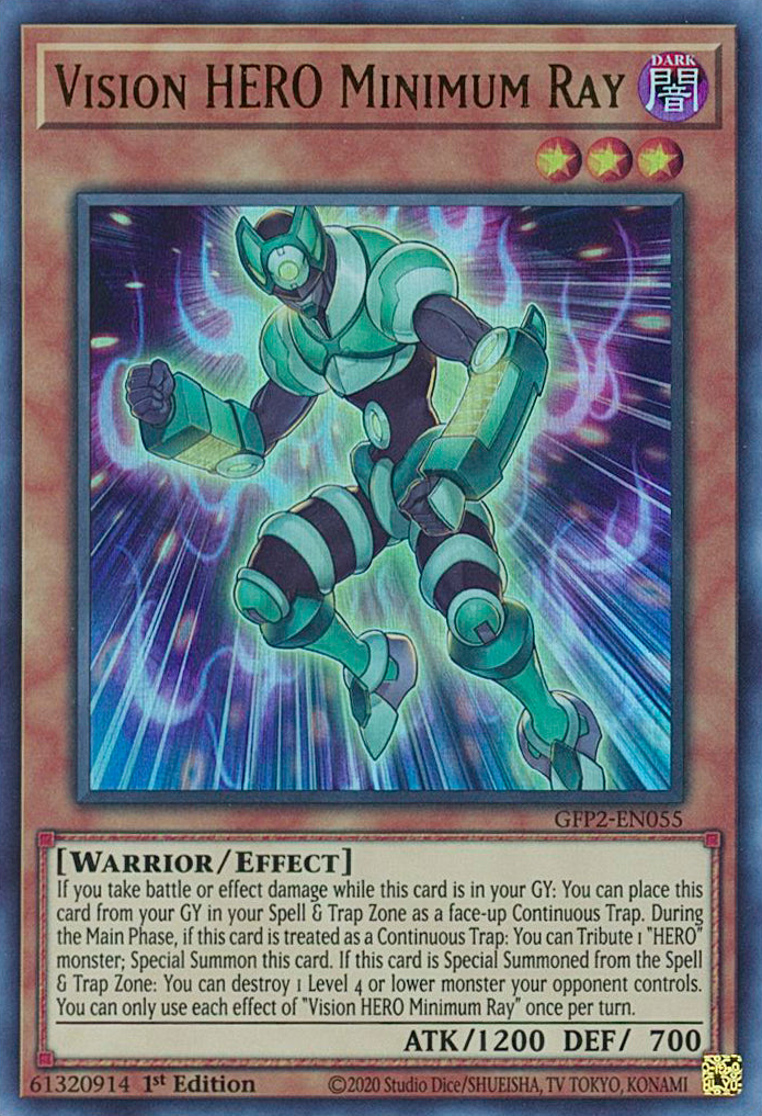 Vision HERO Minimum Ray [GFP2-EN055] Ultra Rare | Jomio and Rueliete's Cards and Comics