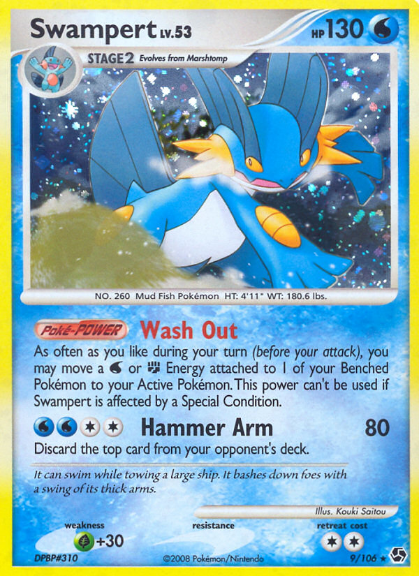 Swampert (9/106) [Diamond & Pearl: Great Encounters] | Jomio and Rueliete's Cards and Comics