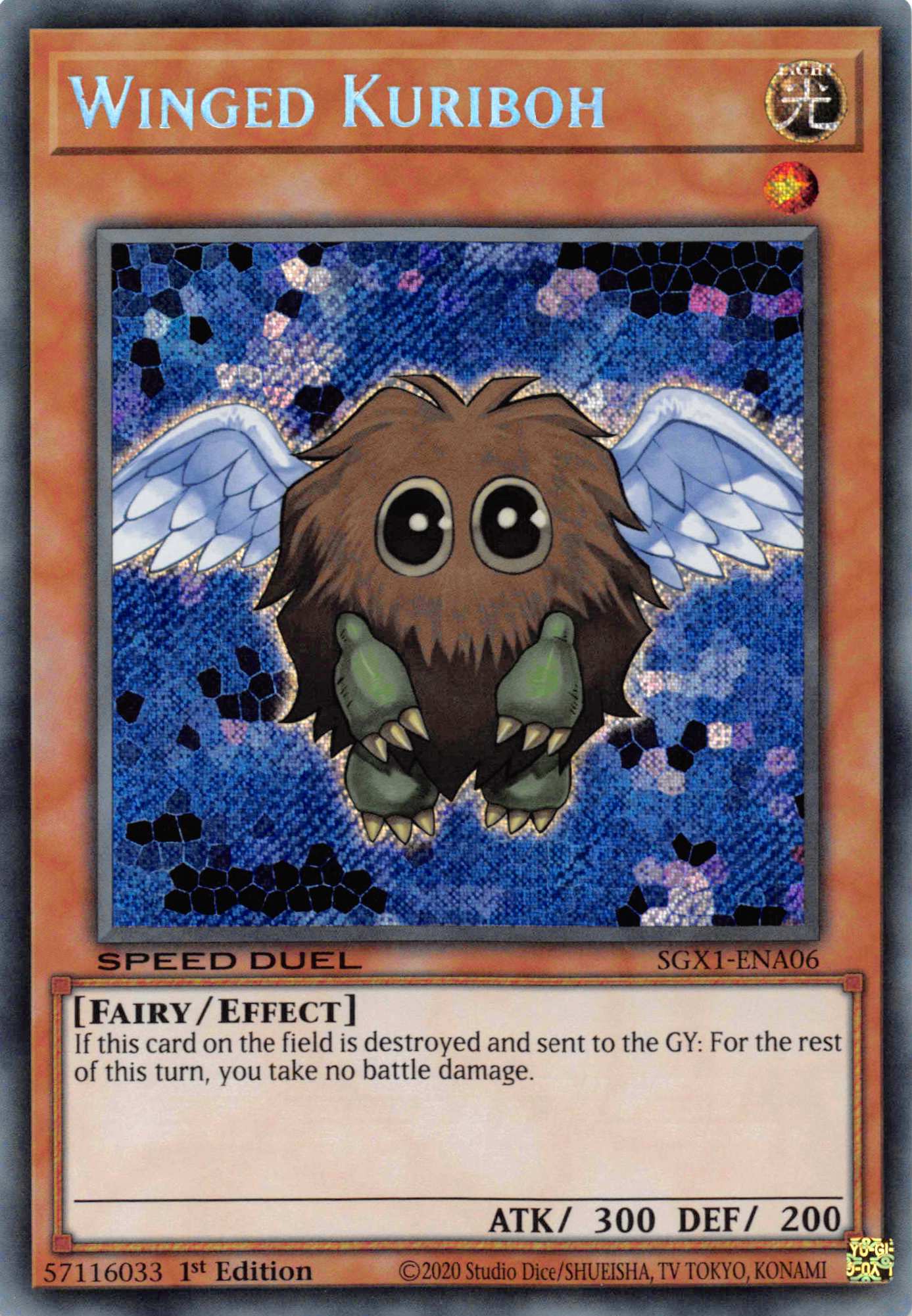 Winged Kuriboh [SGX1-ENA06] Secret Rare | Jomio and Rueliete's Cards and Comics