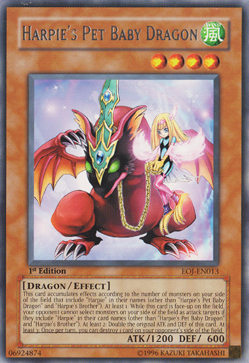 Harpie's Pet Baby Dragon [EOJ-EN013] Rare | Jomio and Rueliete's Cards and Comics