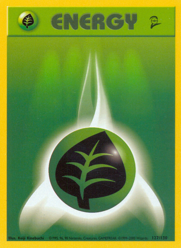 Grass Energy (127/130) [Base Set 2] | Jomio and Rueliete's Cards and Comics