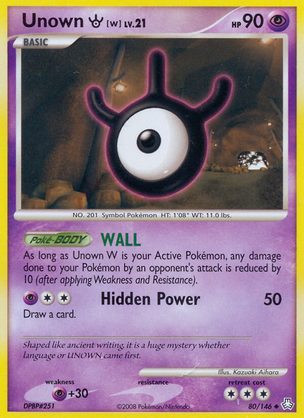 Unown W (80/146) [Diamond & Pearl: Legends Awakened] | Jomio and Rueliete's Cards and Comics