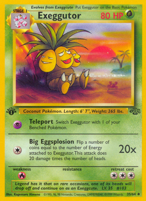 Exeggutor (35/64) [Jungle 1st Edition] | Jomio and Rueliete's Cards and Comics