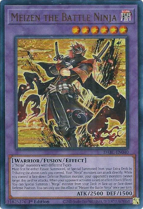Meizen the Battle Ninja [DABL-EN040] Ultra Rare | Jomio and Rueliete's Cards and Comics