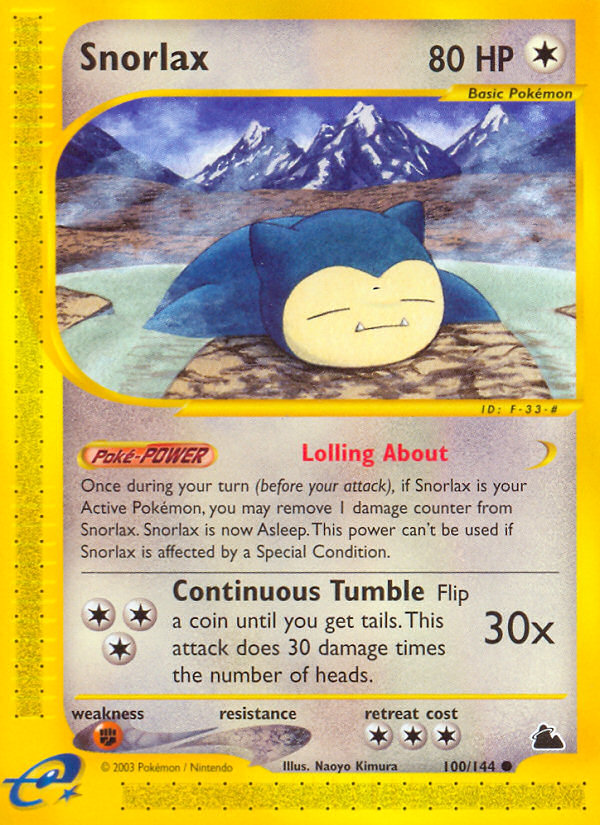 Snorlax (100/144) [Skyridge] | Jomio and Rueliete's Cards and Comics