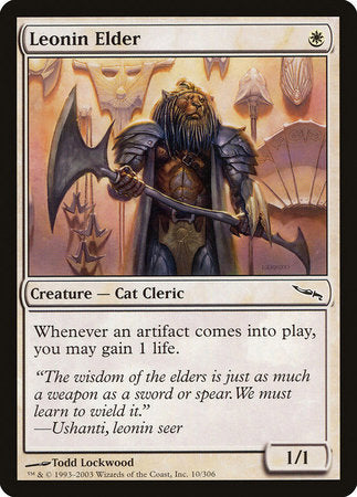 Leonin Elder [Mirrodin] | Jomio and Rueliete's Cards and Comics
