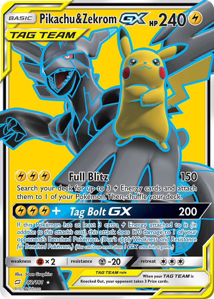 Pikachu & Zekrom GX (162/181) [Sun & Moon: Team Up] | Jomio and Rueliete's Cards and Comics