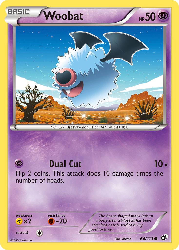 Woobat (64/113) [Black & White: Legendary Treasures] | Jomio and Rueliete's Cards and Comics