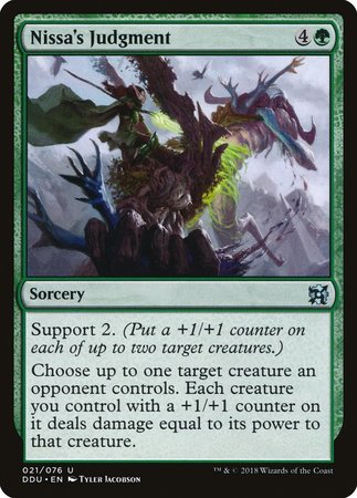 Nissa's Judgment [Duel Decks: Elves vs. Inventors] | Jomio and Rueliete's Cards and Comics