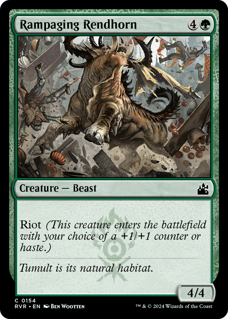 Rampaging Rendhorn [Ravnica Remastered] | Jomio and Rueliete's Cards and Comics